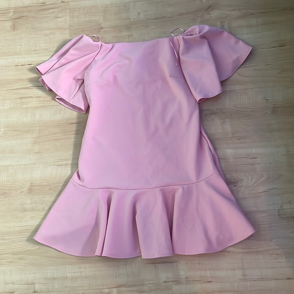 Pink strapless dress